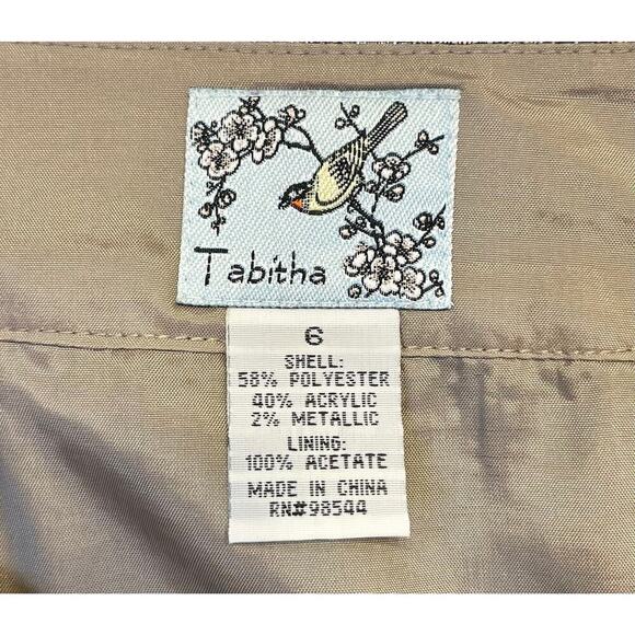 Tabitha Anthropologie Womens Avant Tweed Metallic Pleated Skirt Lined Gray 6 - Picture 9 of 10